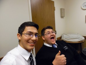 Tyler with Elder Hudson Thumbs Up